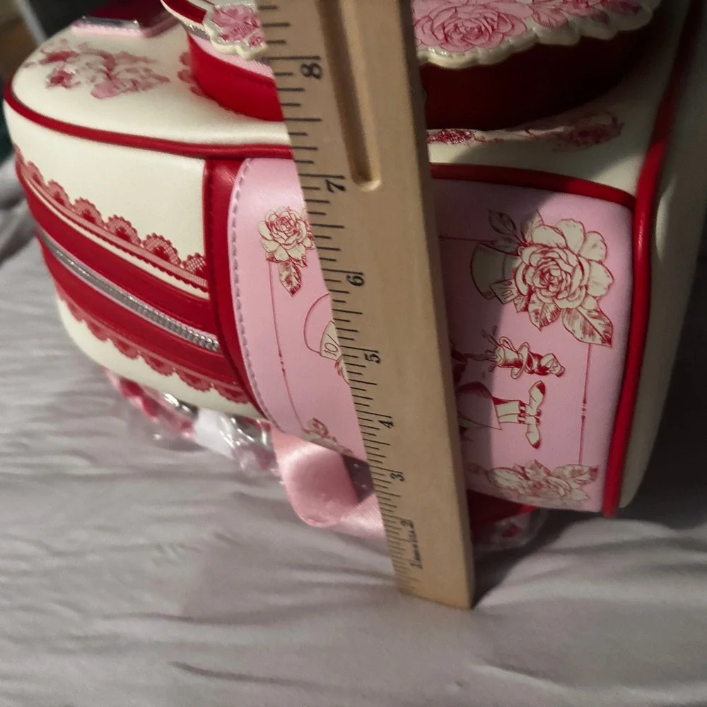 Disney Loungefly Alice in Wonderland Curiouser Sketch Scented Mini Backpack Red